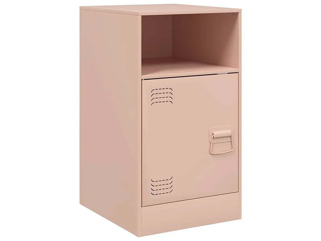 Tables de chevet 2 pcs rose 34,5x39x62 cm acier