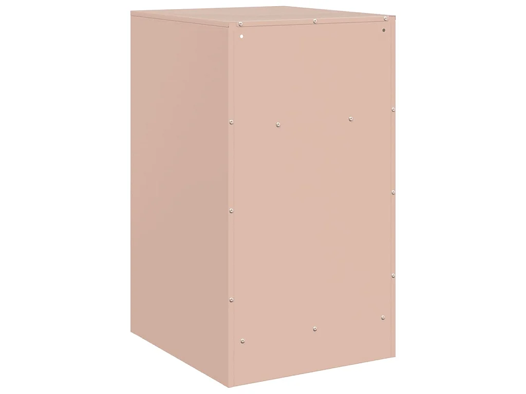 Tables de chevet 2 pcs rose 34,5x39x62 cm acier