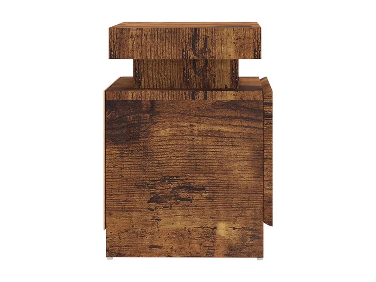 Mesita de noche madera de ingeniería roble ahumado 45x35x52 cm