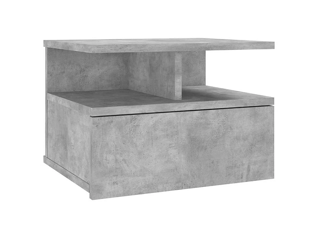 Comodini Pensili 2pz Grigio Cemento 40x31x27cm in Multistrato