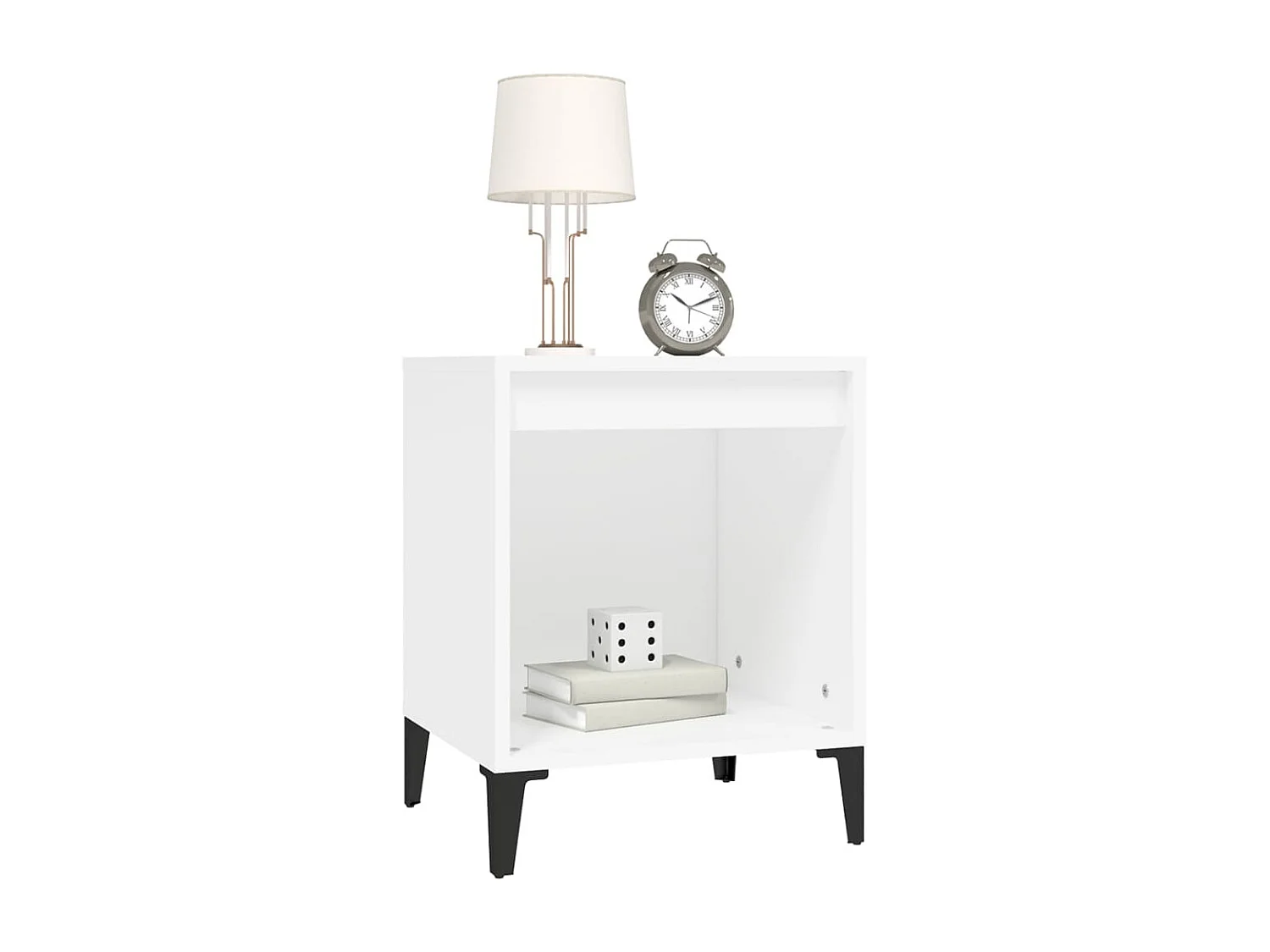 Table de chevet Blanc 40x35x50 cm
