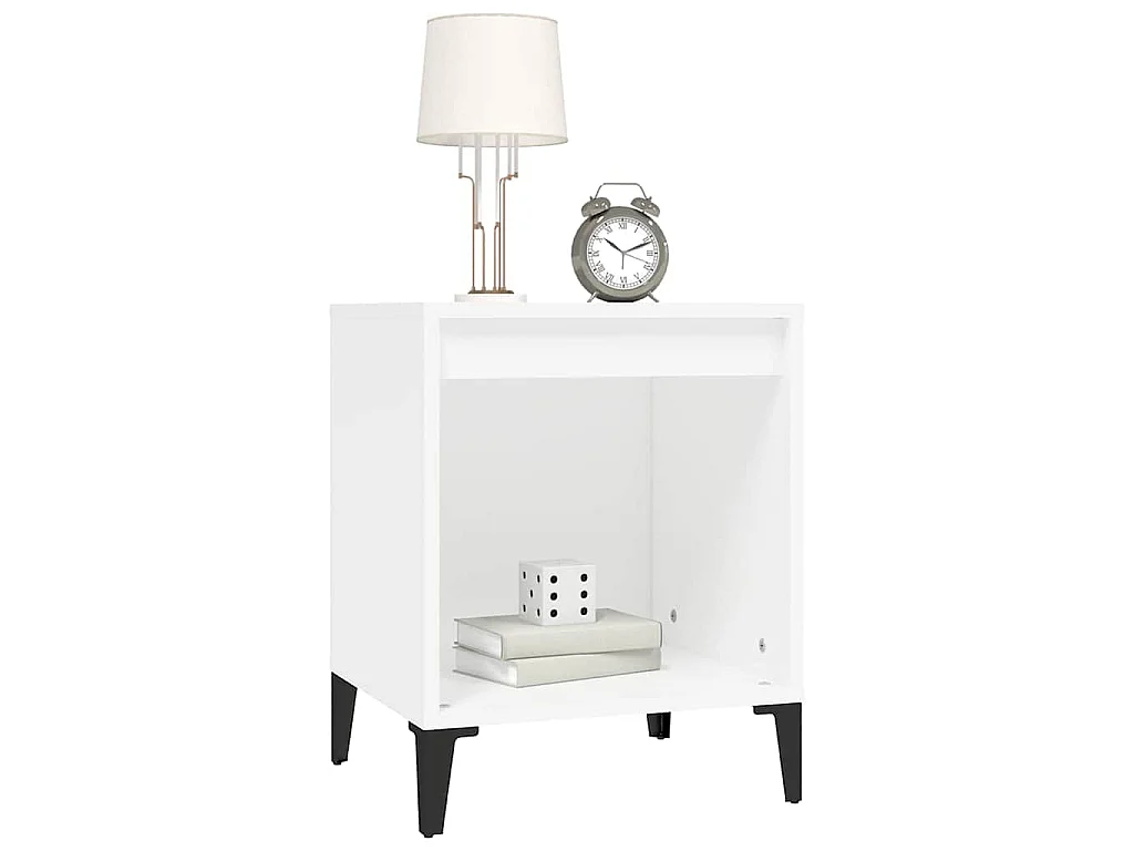 Table de chevet Blanc 40x35x50 cm