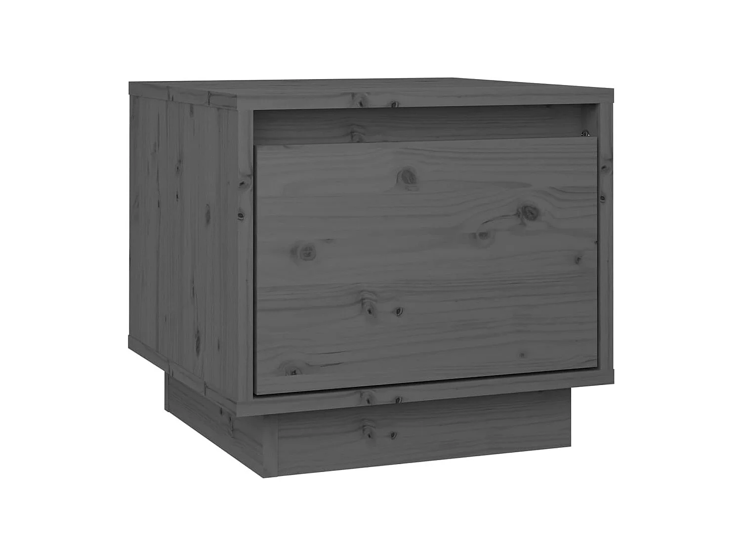 Tables de chevet 2 pcs Gris 35x34x32 cm Bois de pin solide