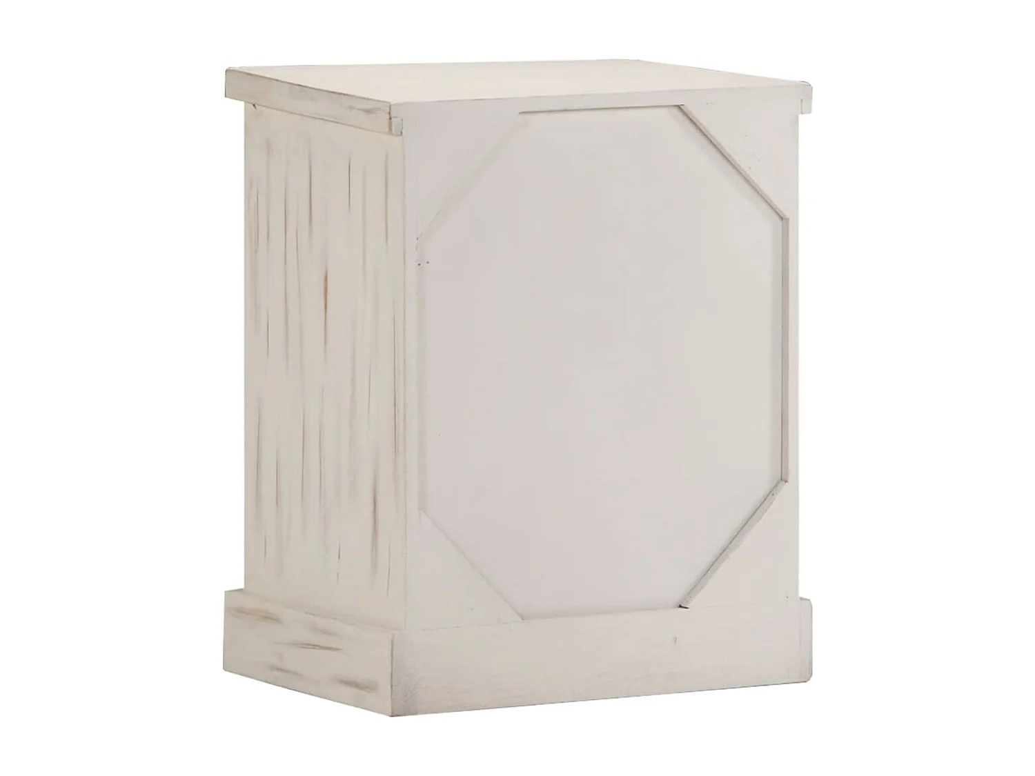 Table de chevet Blanc 40 x 30 x 50 cm Bois de manguier massif