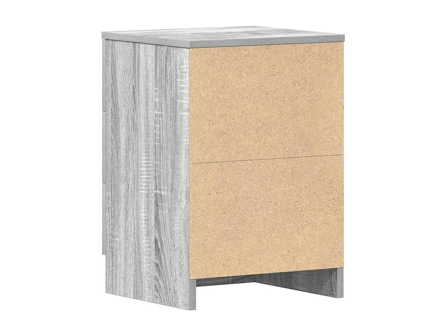 Mesa cabeceira 2pcs 38x35x56cm derivado madeira cinzento sonoma