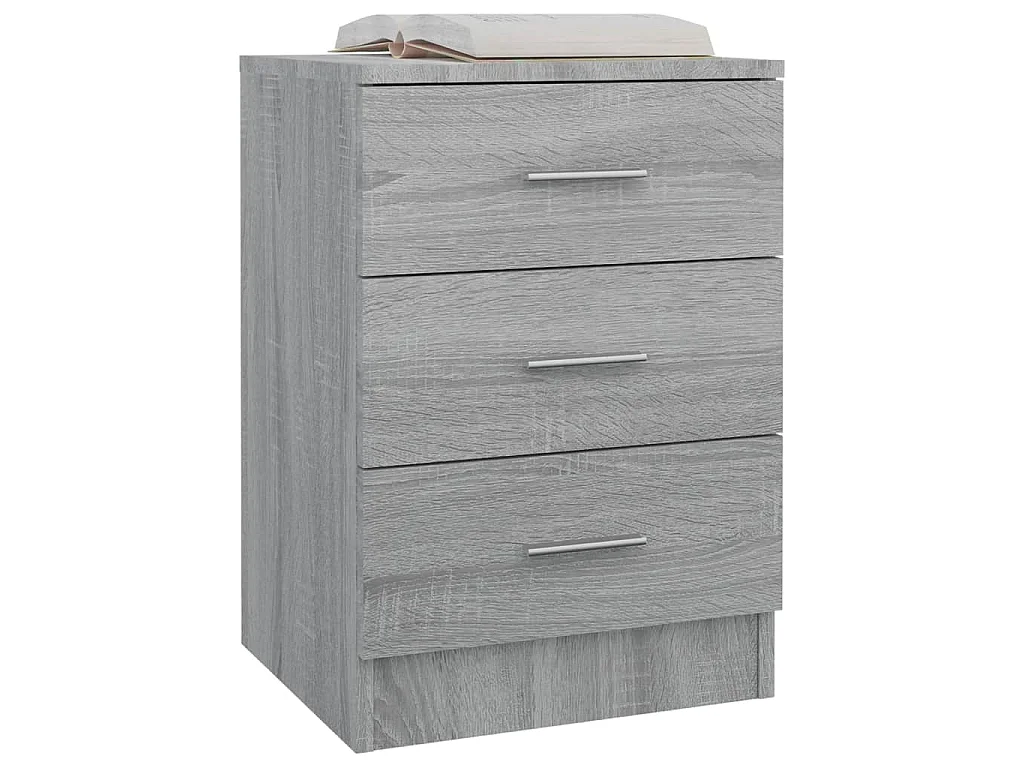 Nachttische 2 Stk. Grau Sonoma 38x35x56 cm Holzwerkstoff