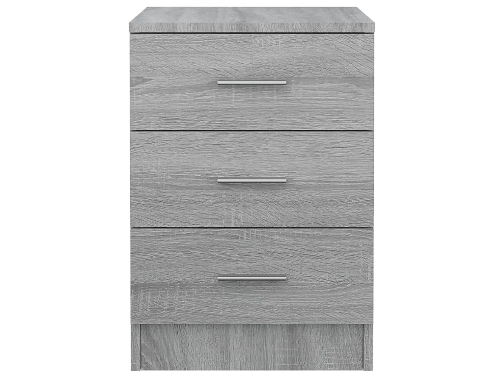 Nachttische 2 Stk. Grau Sonoma 38x35x56 cm Holzwerkstoff