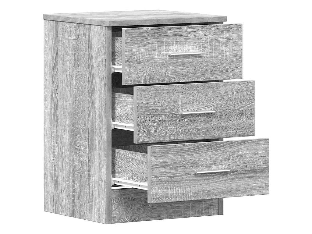Nachttische 2 Stk. Grau Sonoma 38x35x56 cm Holzwerkstoff