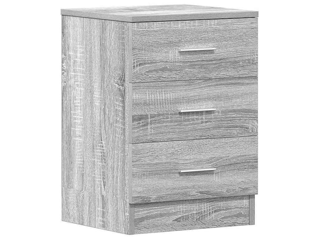 Comodini Grigio Sonoma 2 pz 38x35x56 cm in Legno Multistrato