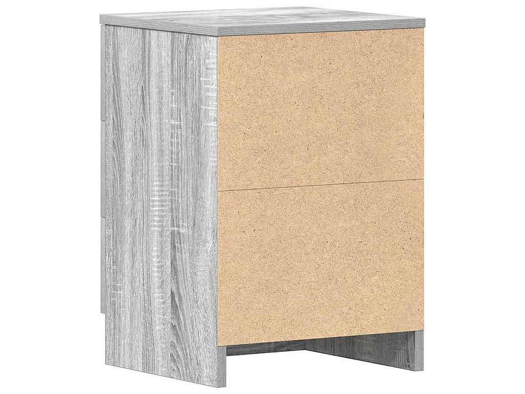 Comodini Grigio Sonoma 2 pz 38x35x56 cm in Legno Multistrato