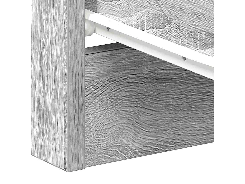 Comodini Grigio Sonoma 2 pz 38x35x56 cm in Legno Multistrato