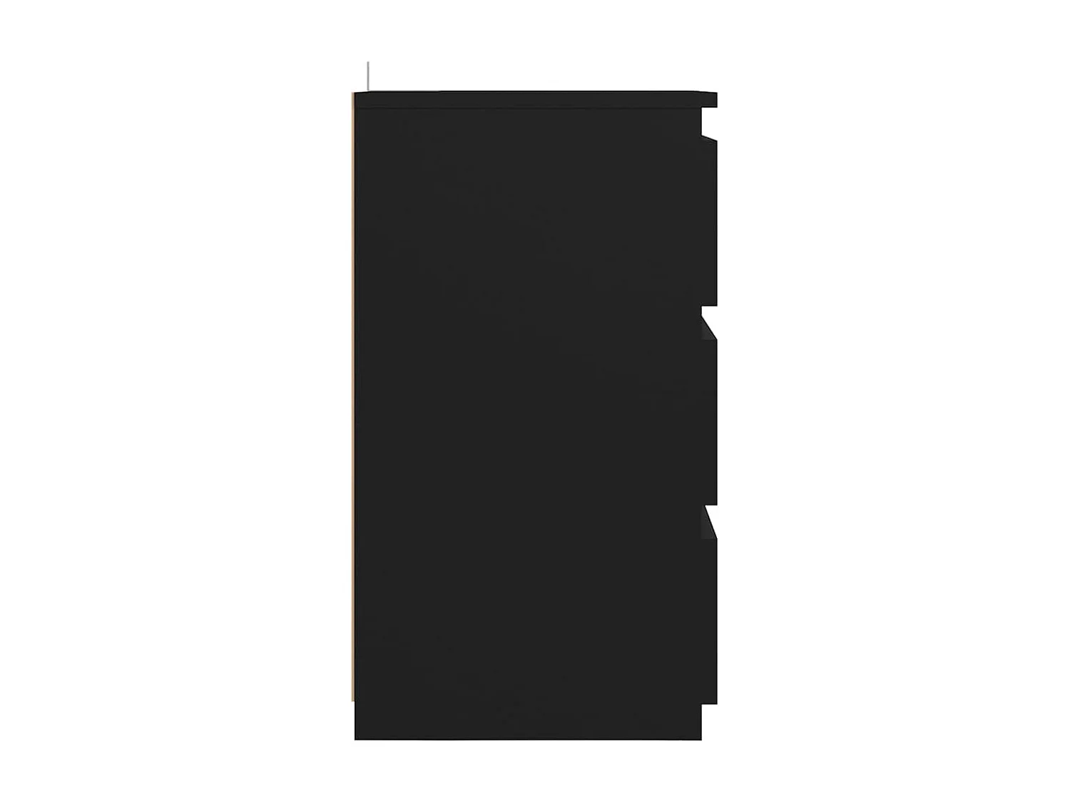 Table de chevet Noir 40x35x62,5 cm Aggloméré