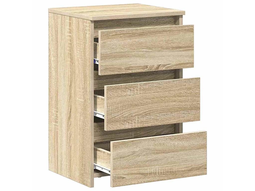 Mesitas de noche 2 uds contrachapada roble Sonoma 40x35x62,5cm