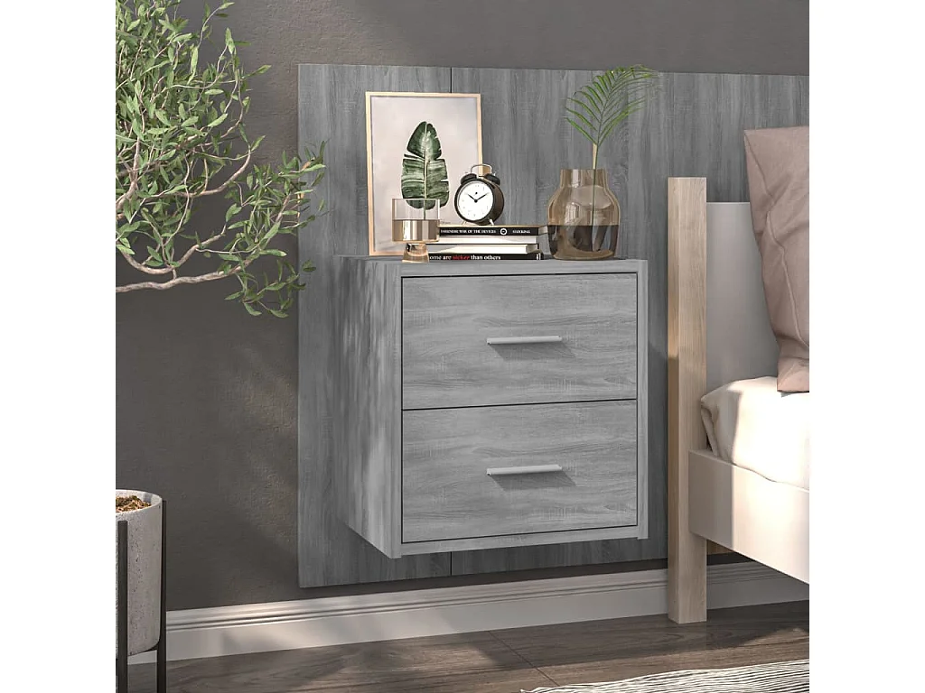 Table de chevet murale Sonoma gris