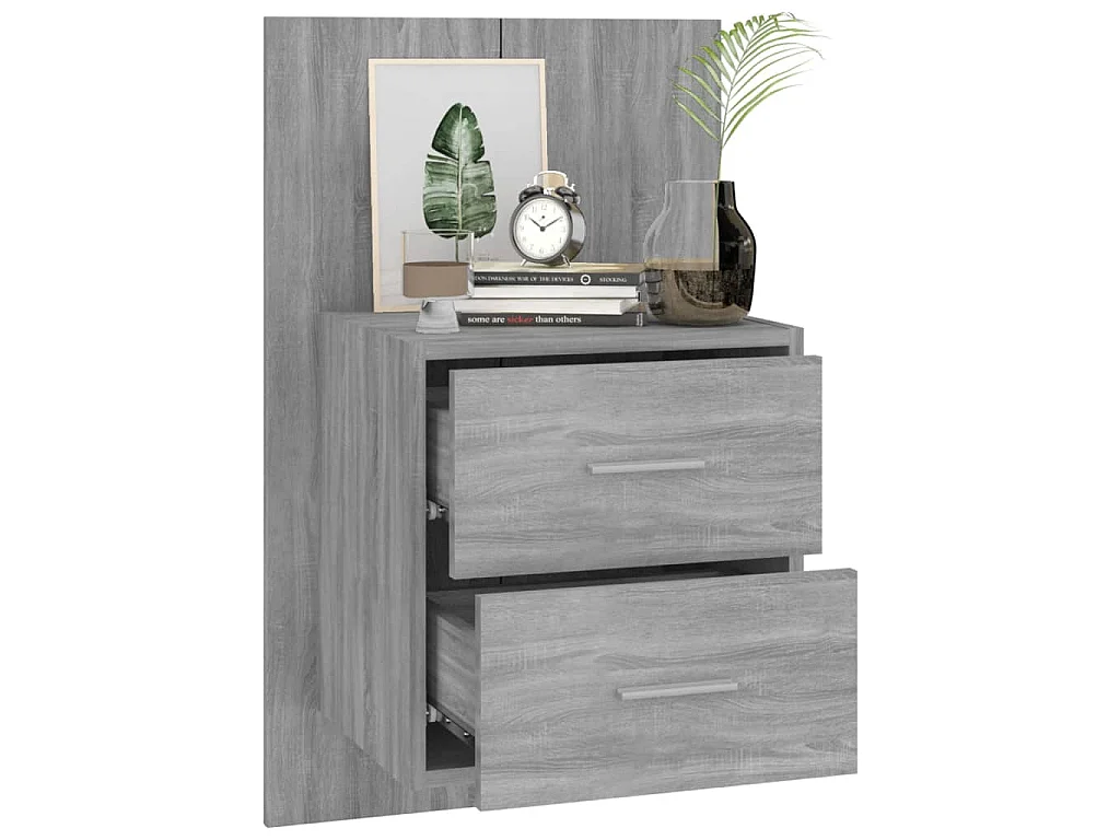 Table de chevet murale Sonoma gris