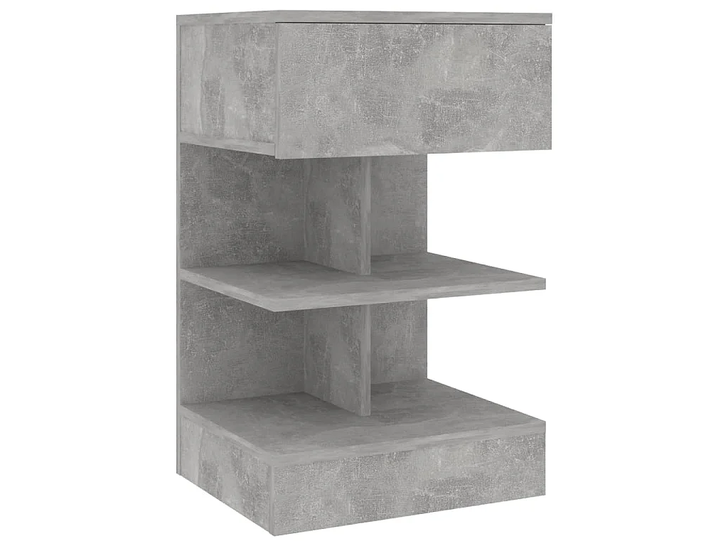 Nachtkastje 40x35x65 cm bewerkt hout betongrijs