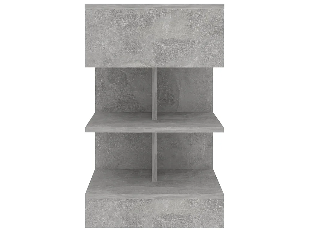 Nachtkastje 40x35x65 cm bewerkt hout betongrijs