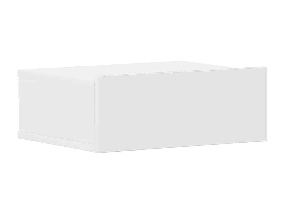 Table de chevet flottante Blanc 40x30x15 cm Bois d'ingénierie