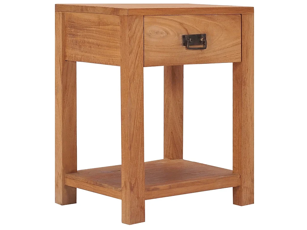 Table de chevet 35x35x50 cm bois de teck massif