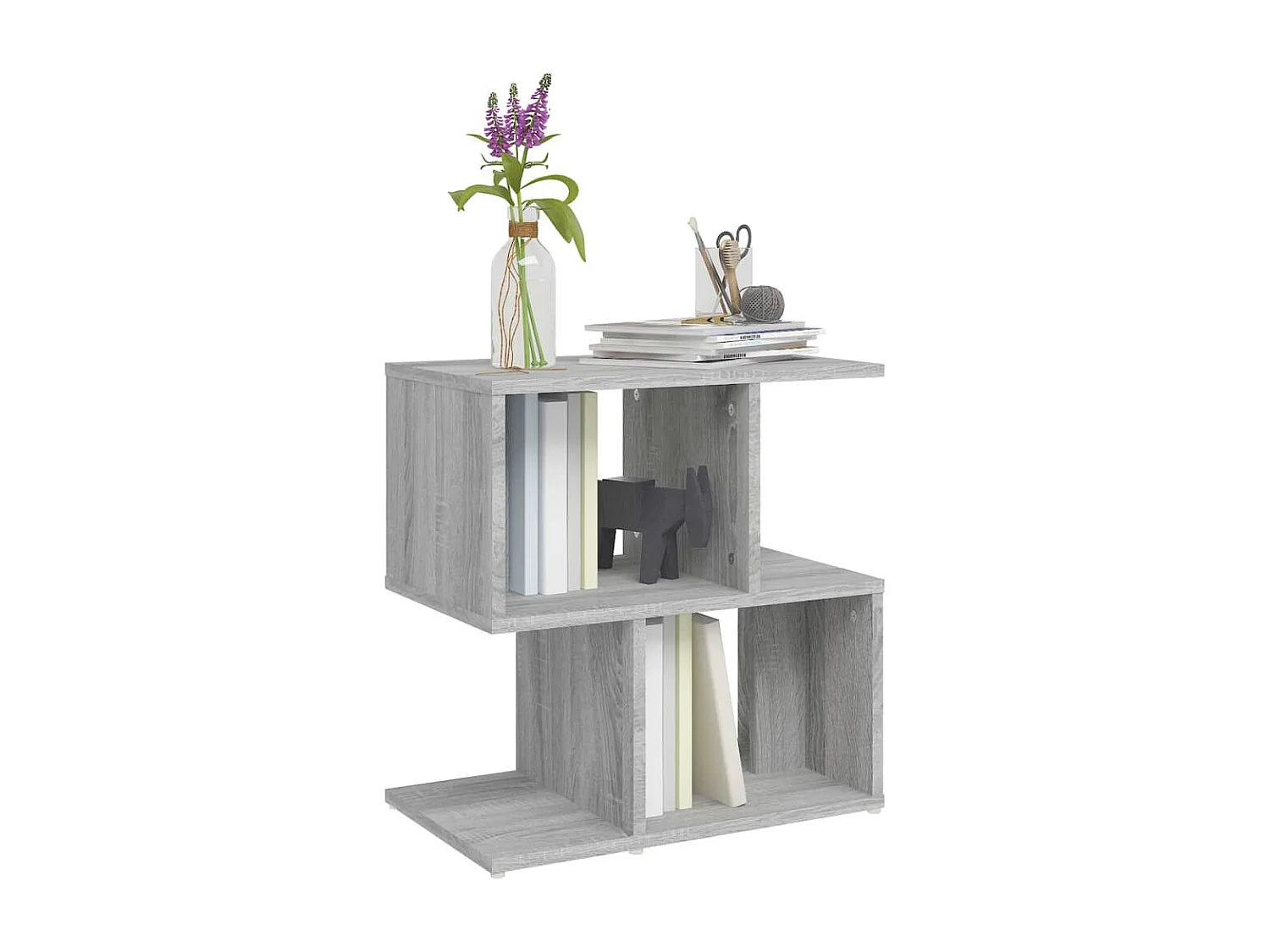 Nachtkastjes 2 st 50x30x51,5 cm bewerkt hout grijs sonoma eiken