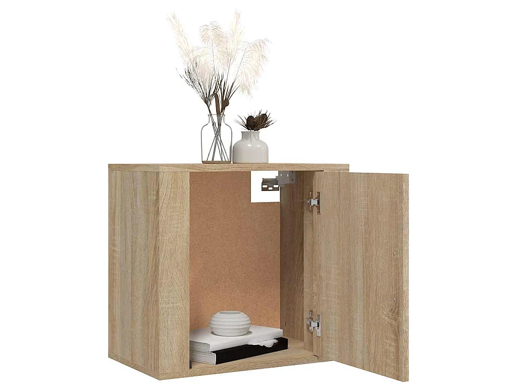 Mesitas de noche de pared 2 uds color roble Sonoma 50x30x47 cm