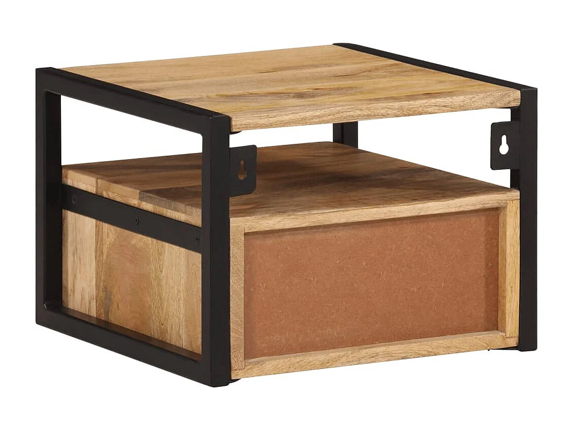 Table de chevet murale 35x35x25 cm bois d'acacia solide