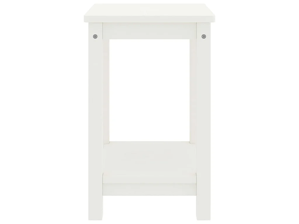 Mesa de cabeceira 35x30x47 cm madeira de pinho maciça branco