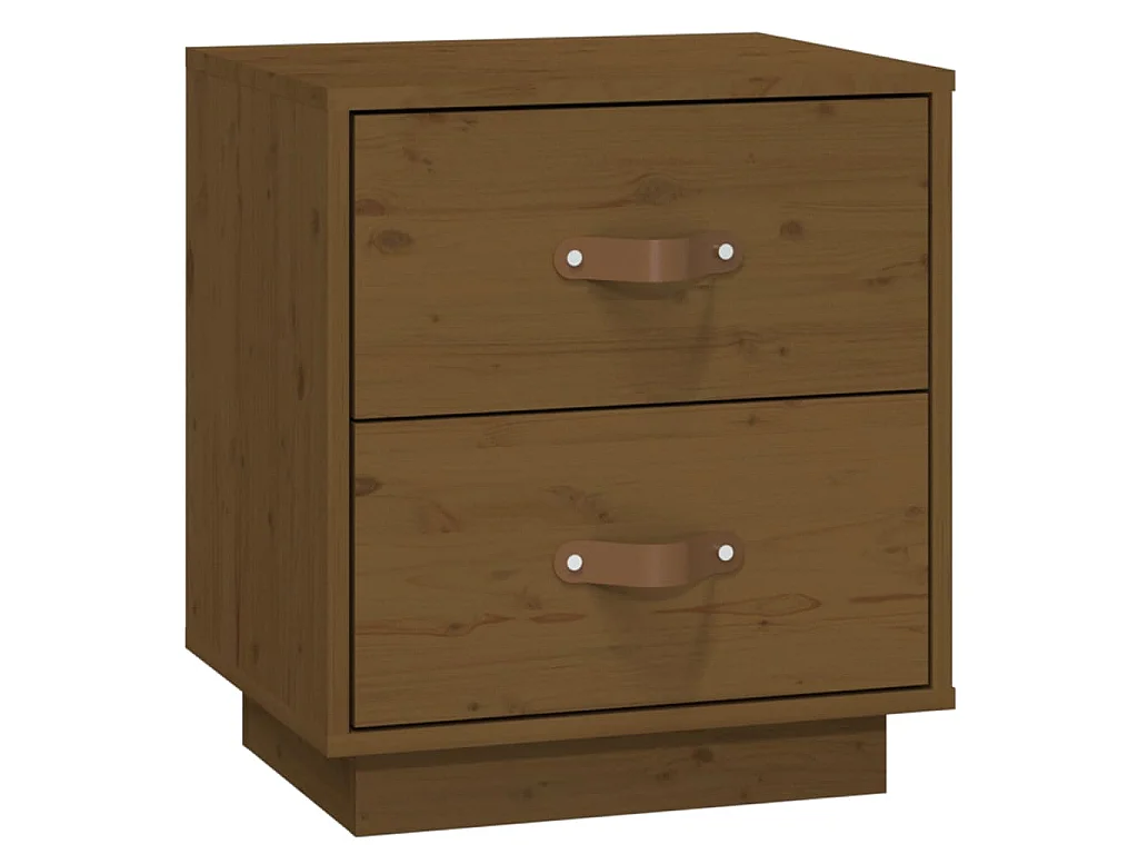   Tables de chevet 2 pcs Marron miel 40x34x45 cm Bois pin massif