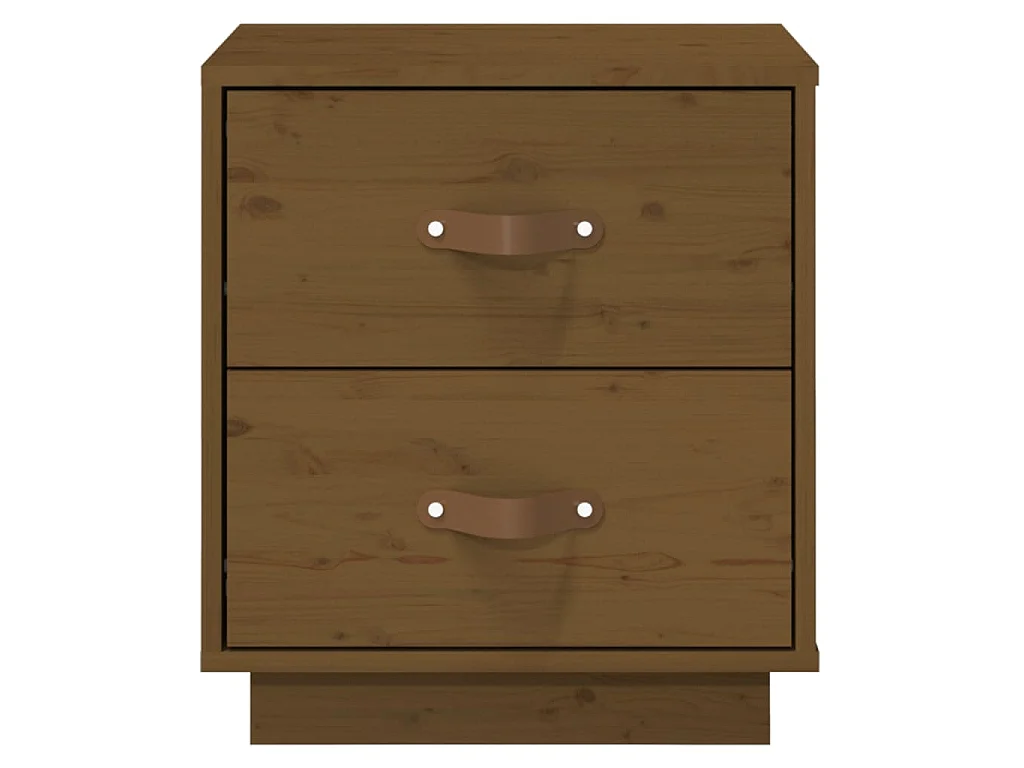   Tables de chevet 2 pcs Marron miel 40x34x45 cm Bois pin massif