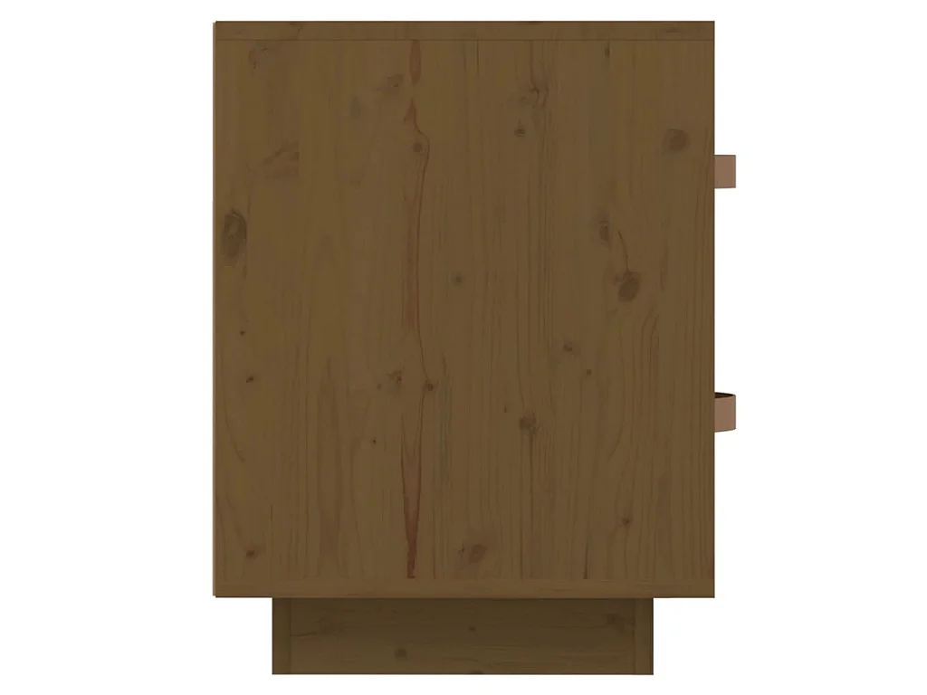   Tables de chevet 2 pcs Marron miel 40x34x45 cm Bois pin massif