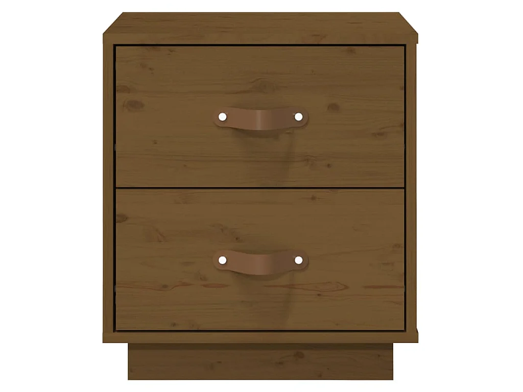 Tables de chevet 2 pcs Marron miel 40x34x45 cm Bois pin massif
