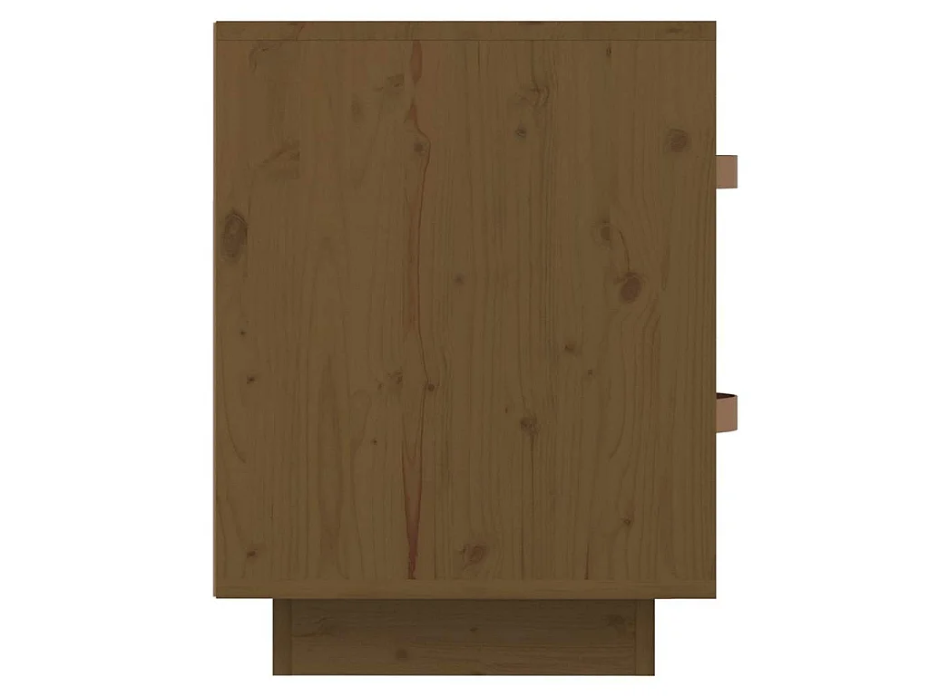 Tables de chevet 2 pcs Marron miel 40x34x45 cm Bois pin massif