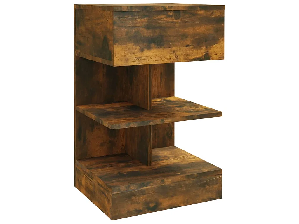 Tables de chevet 2 pcs chêne fumé 40x35x65 cm bois d’ingénierie