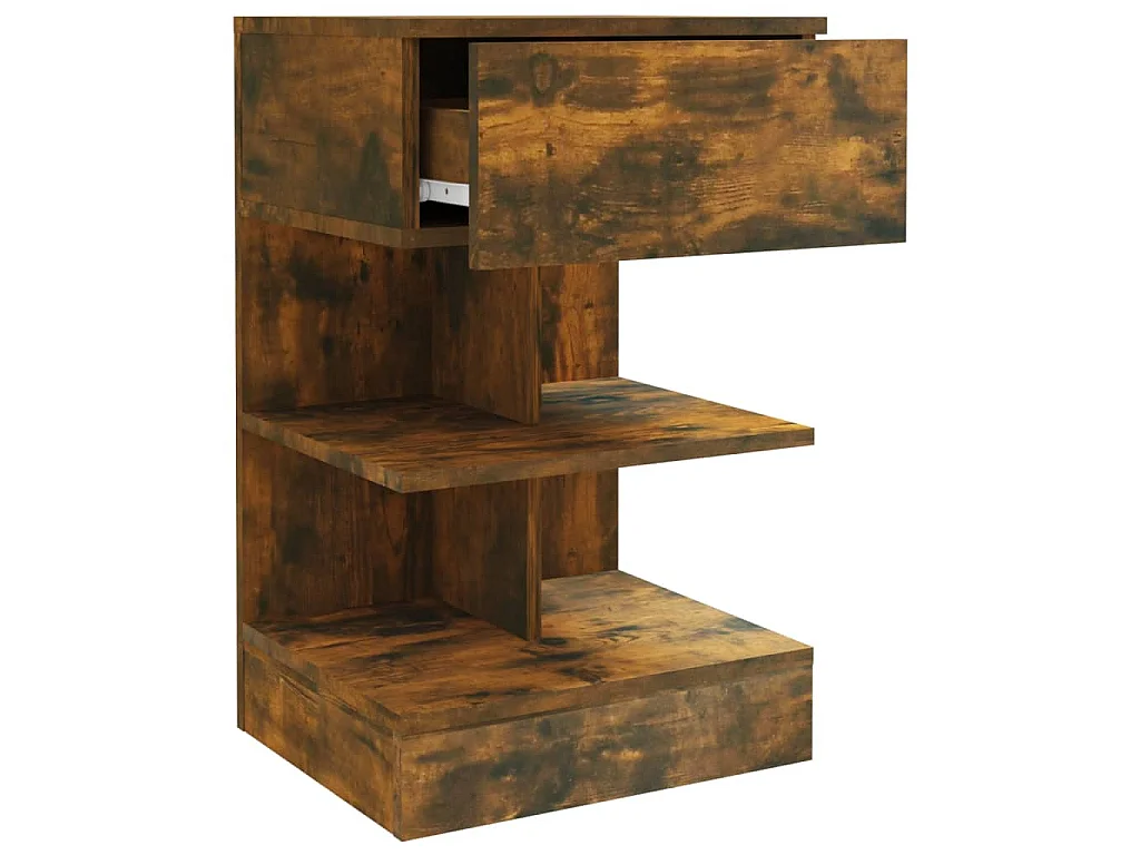 Tables de chevet 2 pcs chêne fumé 40x35x65 cm bois d’ingénierie