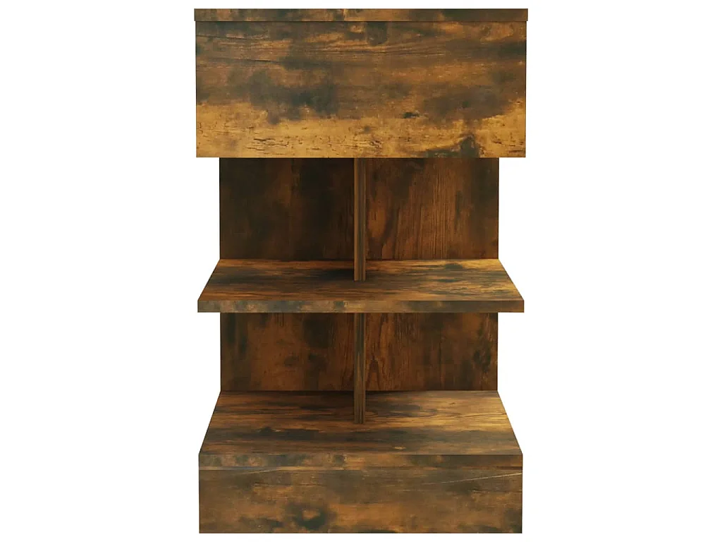 Tables de chevet 2 pcs chêne fumé 40x35x65 cm bois d’ingénierie