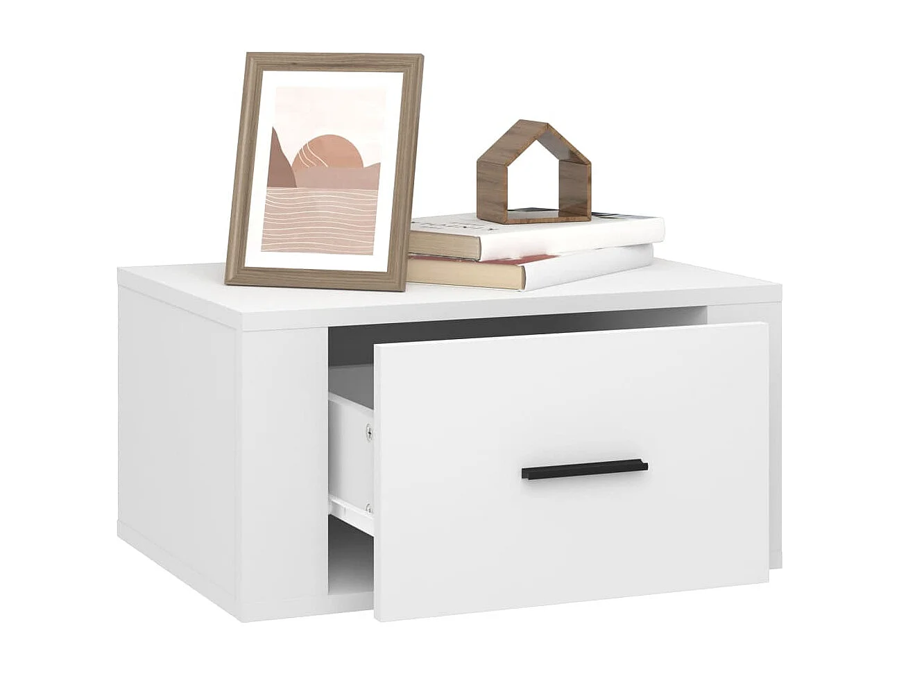 Tables de chevet murales 2 pcs Blanc 50x36x25 cm