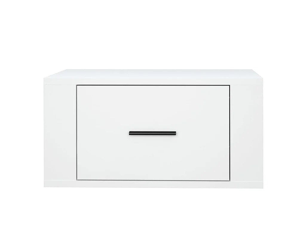 Mesas de cabeceira de parede 2 pcs 50x36x25 cm branco