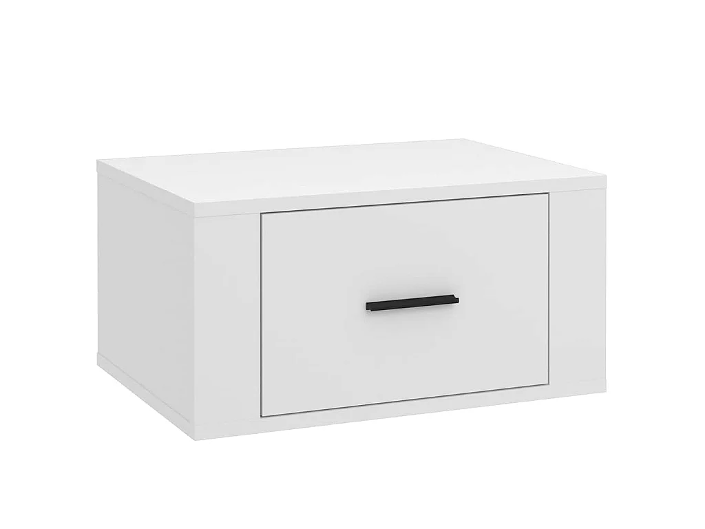 Mesas de cabeceira de parede 2 pcs 50x36x25 cm branco