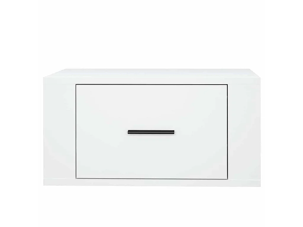 Mesas de cabeceira de parede 2 pcs 50x36x25 cm branco