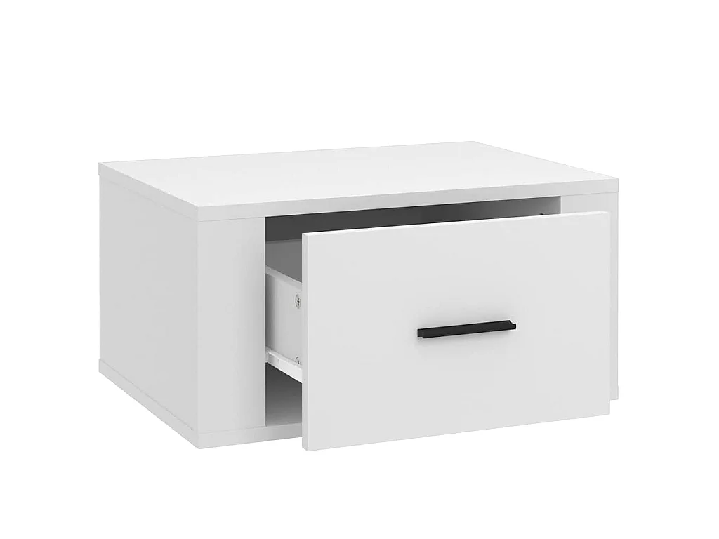Mesas de cabeceira de parede 2 pcs 50x36x25 cm branco