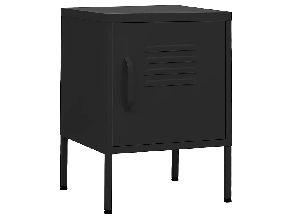 Table de chevet Noir 35x35x51 cm Acier