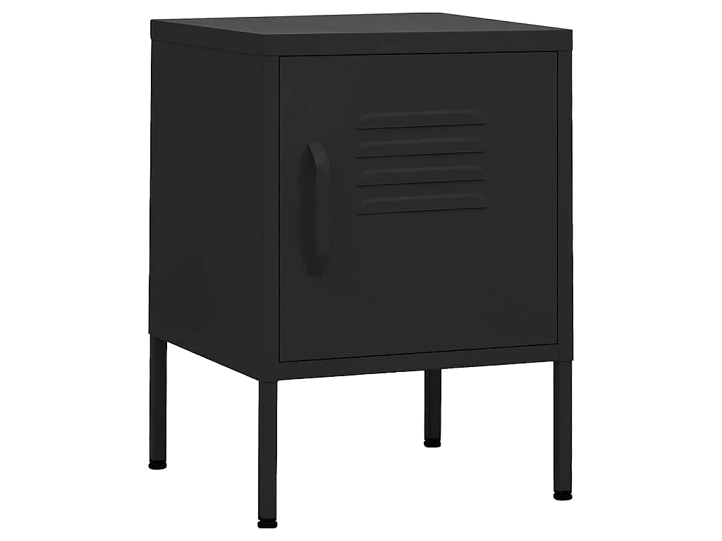 Table de chevet Noir 35x35x51 cm Acier