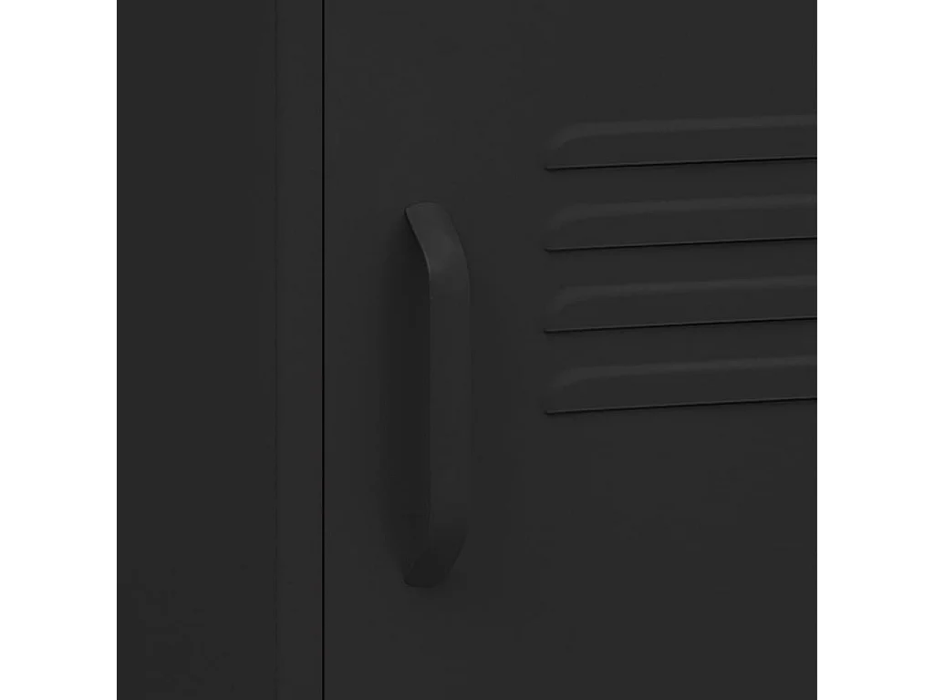 Table de chevet Noir 35x35x51 cm Acier