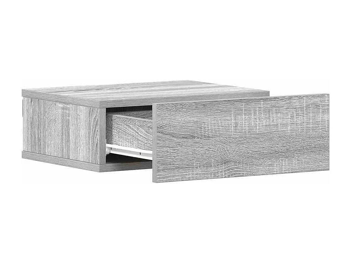 Hängender Nachttisch Grau Sonoma 40x30x15 cm Holzwerkstoff