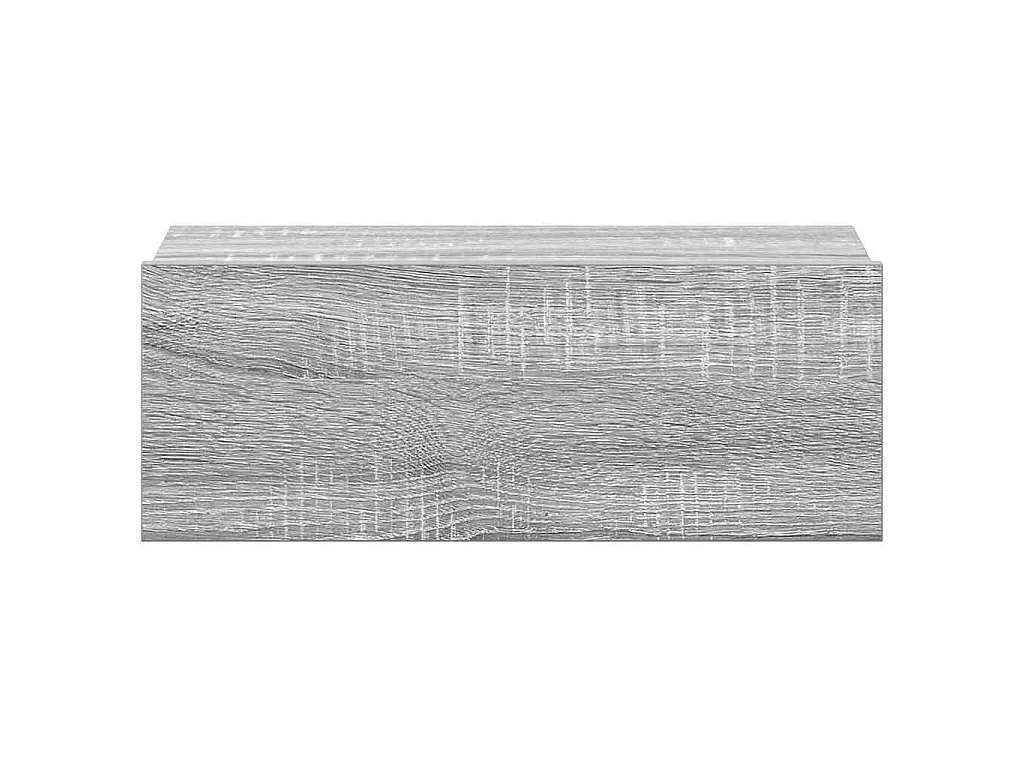 Nachtkastje zwevend 40x30x15 cm bewerkt hout grijs sonoma eiken