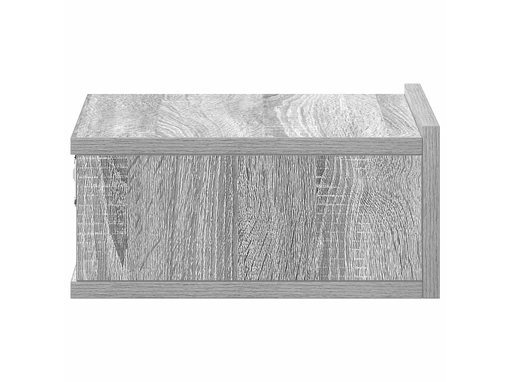 Nachtkastje zwevend 40x30x15 cm bewerkt hout grijs sonoma eiken
