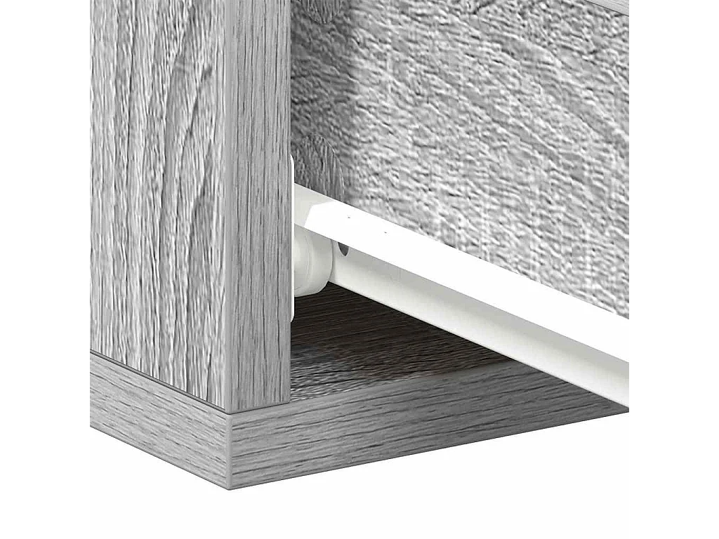 Nachtkastje zwevend 40x30x15 cm bewerkt hout grijs sonoma eiken