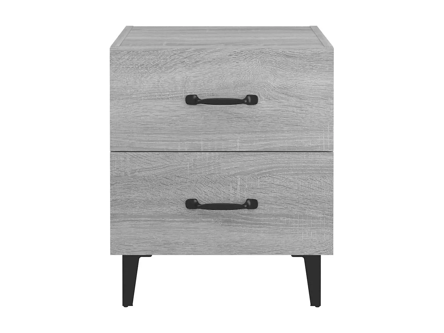 Nachtkastjes 2 st 40x35x47,5 cm grijs sonoma eikenkleurig