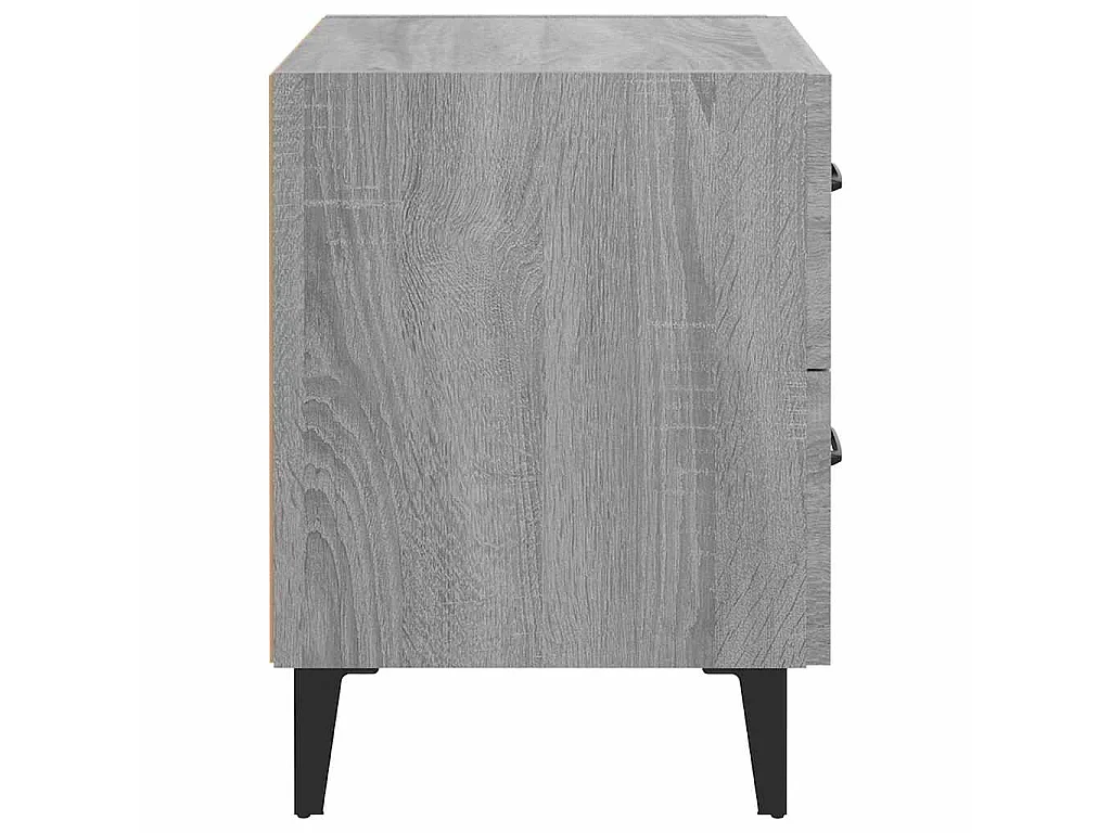 Comodini 2 pz Grigio Sonoma 40x35x47,5 cm