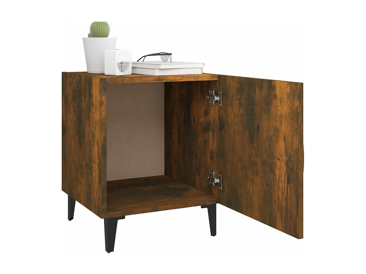 Tables de chevet 2 pcs Chêne fumé Bois d'ingénierie